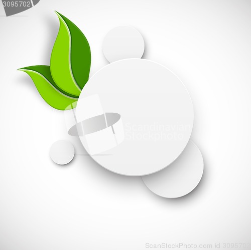 Image of Paper white circle with leaves