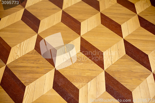 Image of old palace wooden parquet flooring design