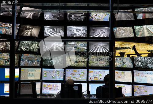 Image of security monitoring room