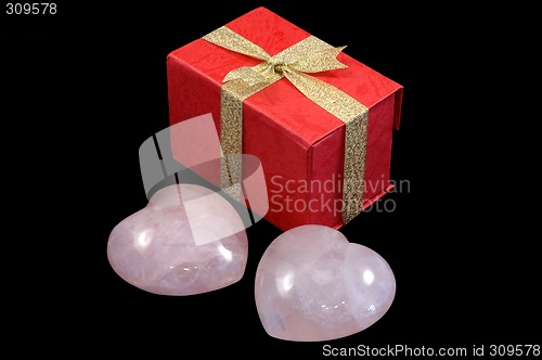 Image of Stoned hearts and gift box