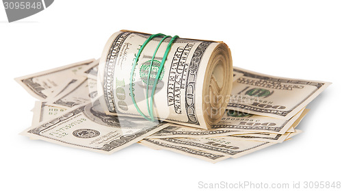 Image of Horizontal roll on the hundred dollar bills