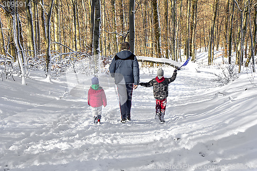 Image of Family in the snow 