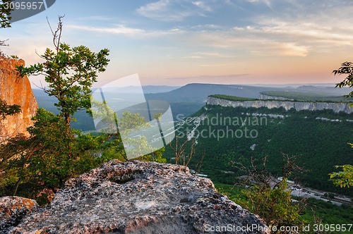 Image of Majestic view from the top of Tope Kermen in sunset rays