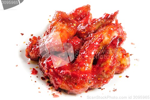 Image of chicken wings in raspberry sauce