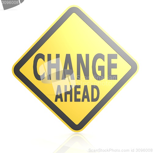 Image of Change ahead road sign