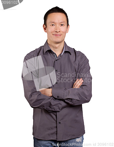 Image of Asian Man With Folded Hands