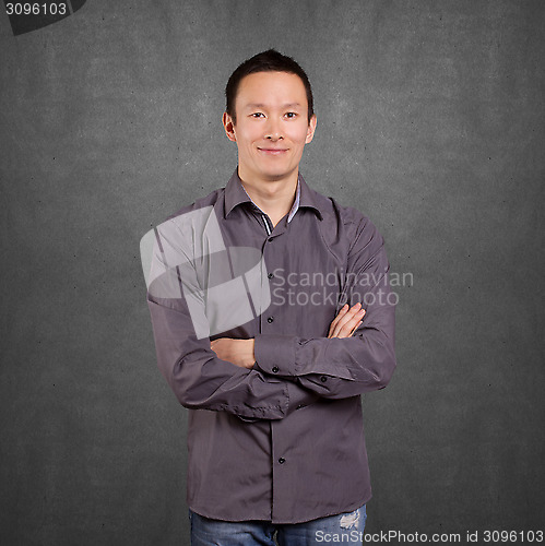 Image of Asian Man With Folded Hands