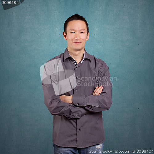 Image of Asian Man With Folded Hands