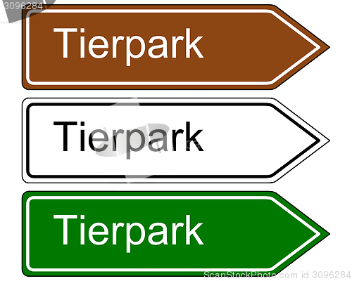 Image of Direction sign zoo