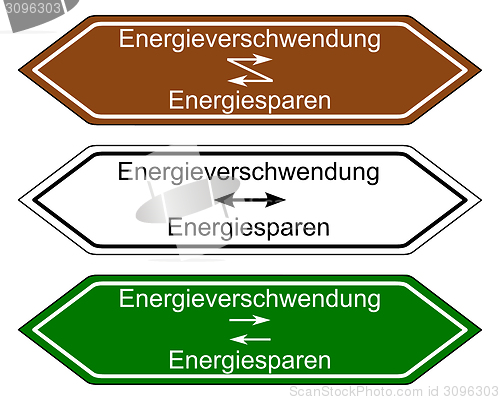 Image of Direction sign energy