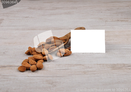 Image of Almonds on shovel