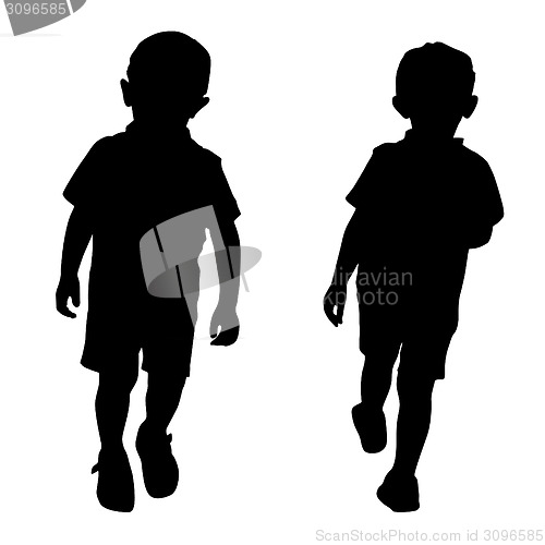 Image of Silhouettes of two little boys