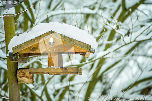 Image of Birdhouse with snow