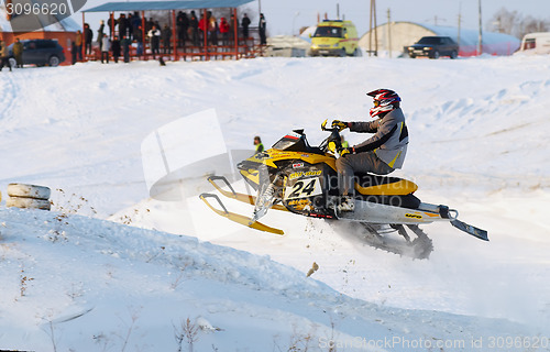 Image of Sport snowmobile jump