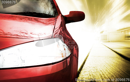 Image of Red Sport Car - Front side