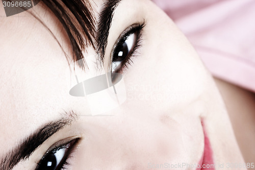 Image of Beautiful young woman face. 