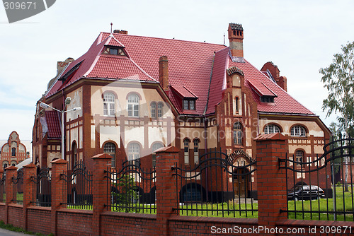 Image of Old red brick house