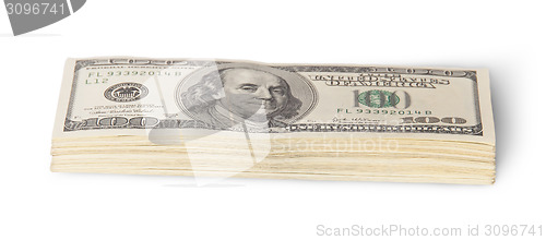 Image of Stack of hundred dollar bills