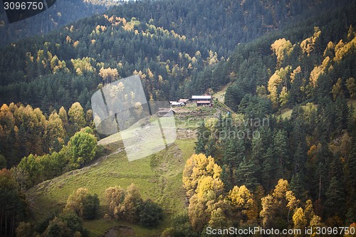 Image of Georgia mountain forest village landscape