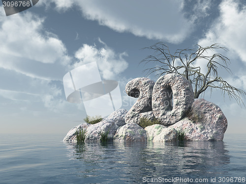 Image of number twenty rock