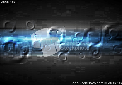 Image of Abstract glow blue tech background