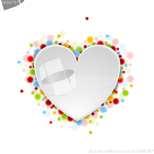 Image of Heart shape with shiny lights