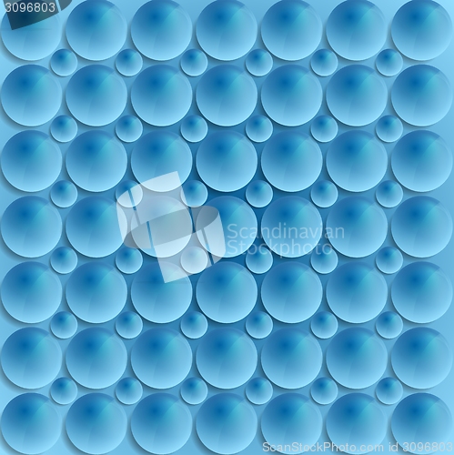 Image of Blue circle bubbles vector design