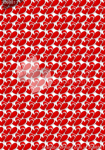 Image of Abstract red hearts Valentine pattern