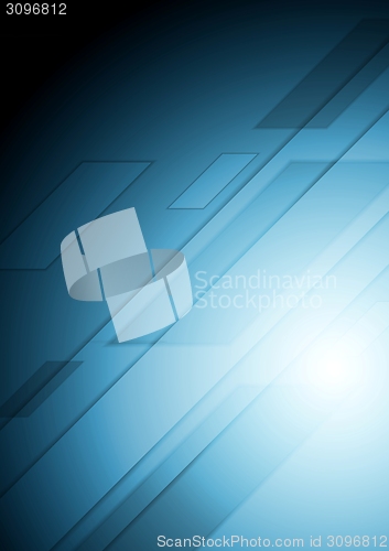 Image of Abstract dark blue tech background
