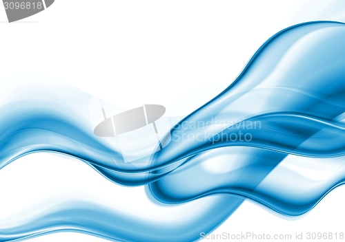 Image of Bright blue waves abstract background