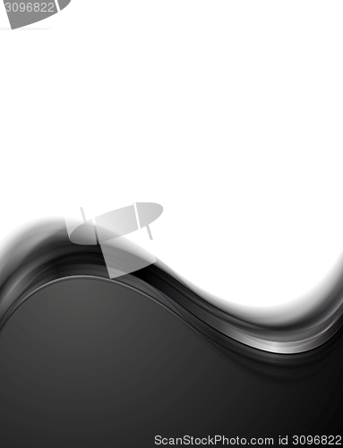 Image of Dark abstract wavy background
