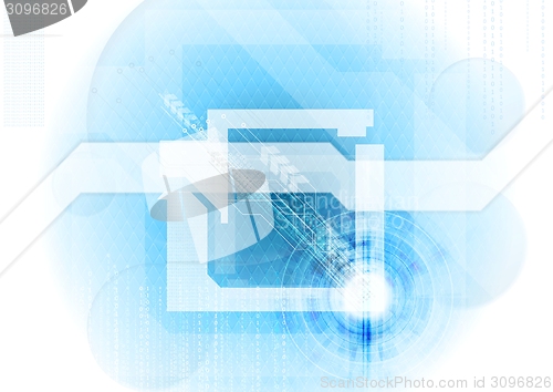 Image of Abstract blue tech background