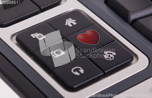 Image of Buttons on a keyboard - Love