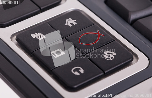 Image of Buttons on a keyboard - Christian
