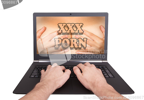 Image of Searching online for porn