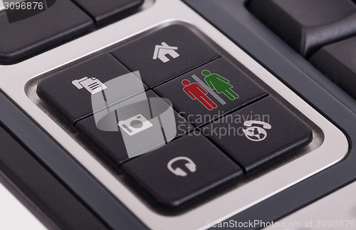 Image of Buttons on a keyboard - Man and woman