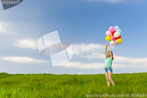 Image of Girl with Ballons