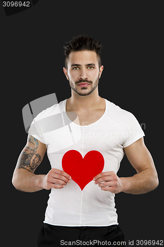 Image of Handsome young man in love