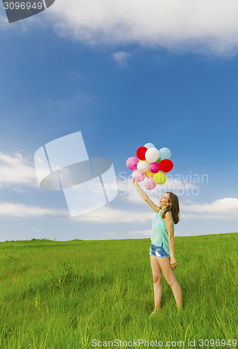 Image of Girl with Ballons