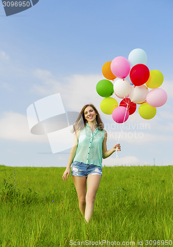 Image of Girl with Ballons