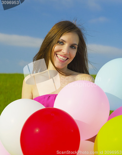 Image of Girl with Ballons