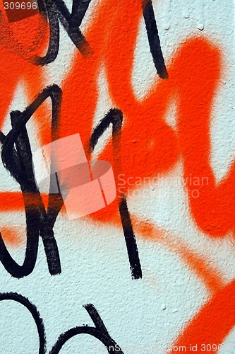 Image of Abstract red airbrush graffiti