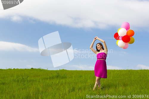 Image of Girl with Ballons