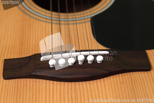 Image of strings on the guitar