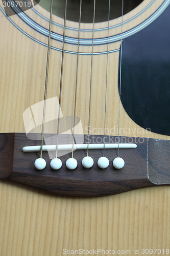 Image of strings on the guitar