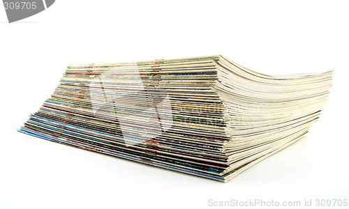Image of Stack of old thin magazines