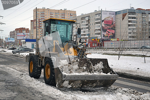 Image of Cleaning of snow from city streets.