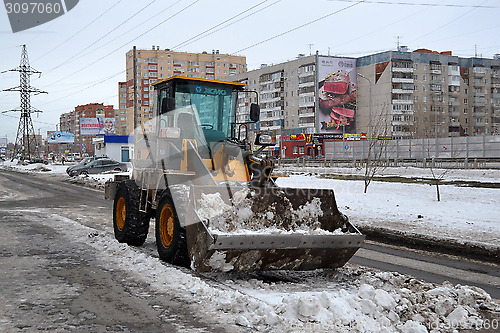 Image of Cleaning of snow from city streets.