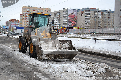 Image of Cleaning of snow from city streets.