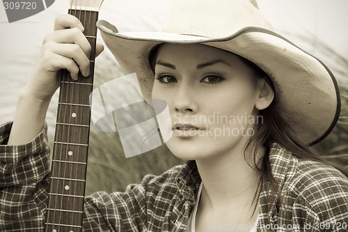 Image of Beautiful cowgirl